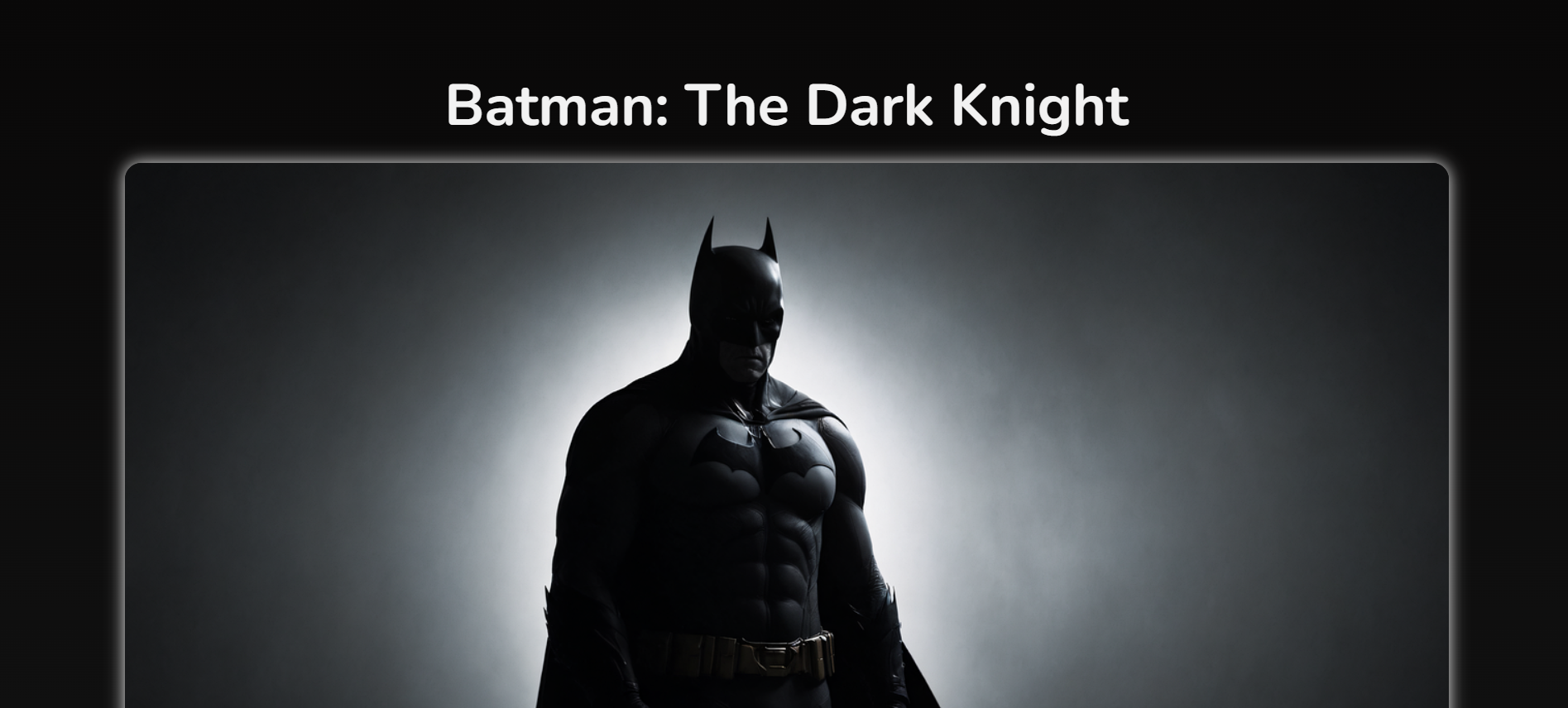 Screenshot of the tribute page.